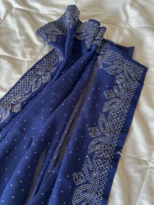 NEW rhinestone saree with running Blouse