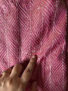 Pink Embroidered Saree