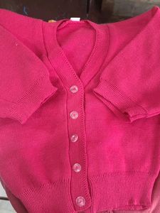 Red Cardigan Sweater