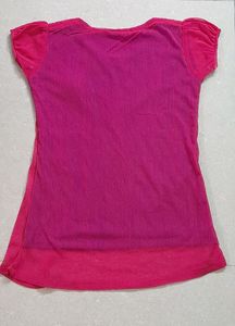 PINK Net Top With PURPLE Inner LINNING