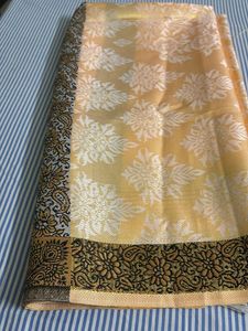Elegant Yellow Banarasi ponadai shawl