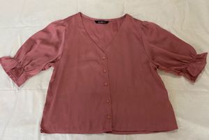 Pink Button-Up Shirt