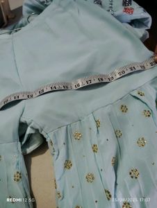 Light Blue Embellished Kurti
