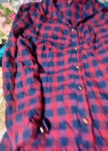 Women&#39;s Red Checked Frock
