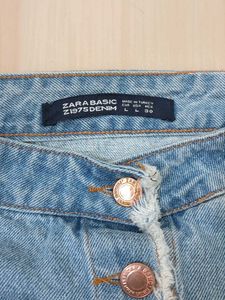 Jeans Mini Skirt Front Button