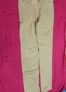 Peter England Khaki Casual Trousers