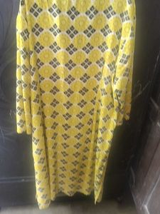 Yellow Print Tunic Top