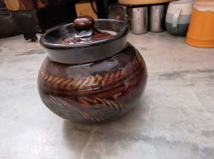 Ceramic Pickle Jar with Lid