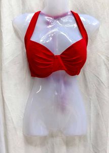 252011. Red Halter Neck Bra