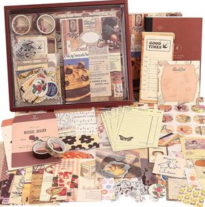 Vintage Scrapbook Paper & Stickers Set