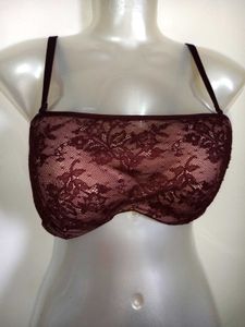 Lace Maroon Bra 34 C