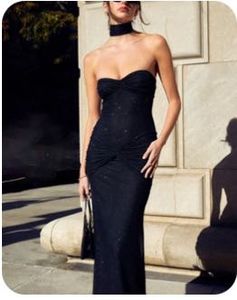 Elegant Black Gown Size S