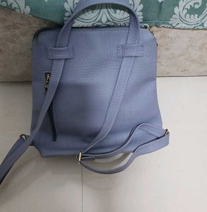 Baggit Textured Blue Backpack Bag