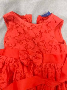 Adorable Red Lace Baby Dress