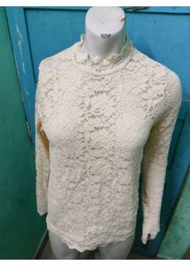 Lace Mock Neck Top