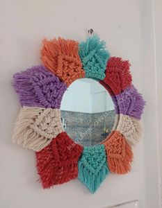12 Inches Macrame Mirror