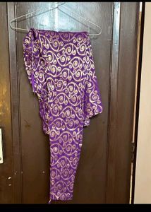 Orange Embellished Kurta Set