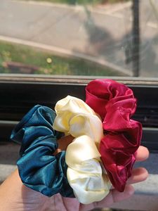 Satin Scrunchies (3 Pcs)
