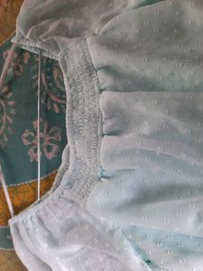 Honey by Pantaloons Women Sea Green SelfDesign Top