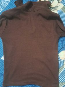 Brown Long Sleeve Top