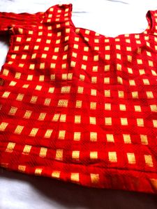 Red &amp; Gold Party Blouse