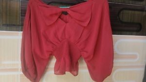 Chic Maroon Blouson Top