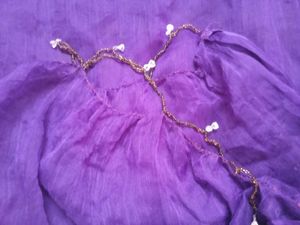 Purple Banarasi Silk Kurta And Lehnga Set 💜