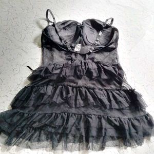 Black Lace Corset Top