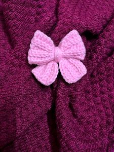 Crocheted Bow Hairclips