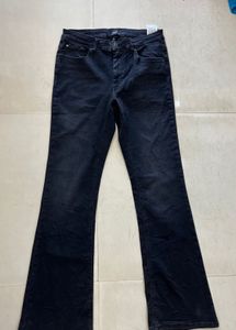 grey black bootcut jeans women