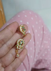 Multi Colour Stones And Gold Color earrings