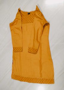 Mustard Cotton Kurti