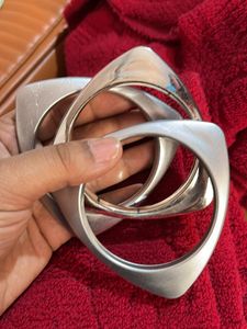 Silver Steel Colour Bangles
