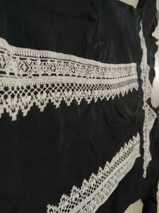 Black Embroidered Tunic Top