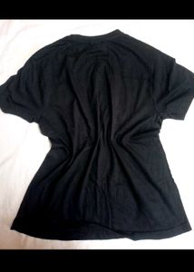 Black Plain Tshirt Pure Cotton