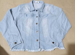 Frayed Hem Denim Jacket