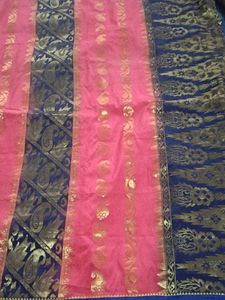Blue &amp; Gold Paisley Sari