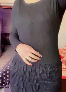 black mini dress/top