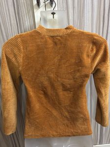 Mustard Velvet Top