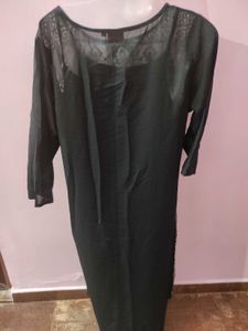 Xxl Georgette Kurta With Lining