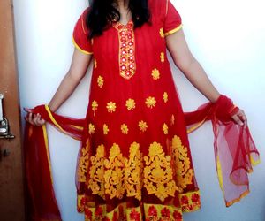 Elegant Red &amp; Gold Kurta Set
