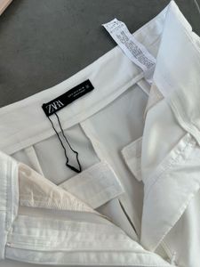 Zara High waisted White Pants