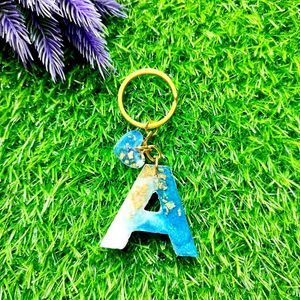 Resin Initial Keychain