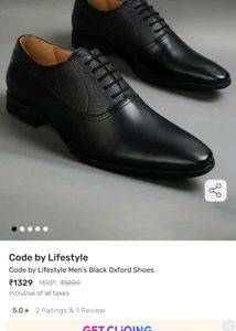 Classic Black Leather Oxford Dress Shoes