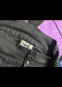 Hight Waist Slim Fit Black Jeans