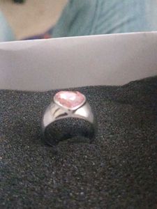 Pink Crystal Heart Ring