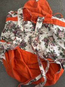 Floral &amp; Orange Backpack