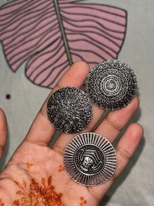 Statement Silver Rings - Set of 3