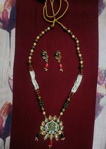 Long Necklace With Earrings Set