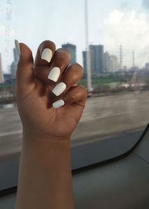 White gel polish Press-On Nails